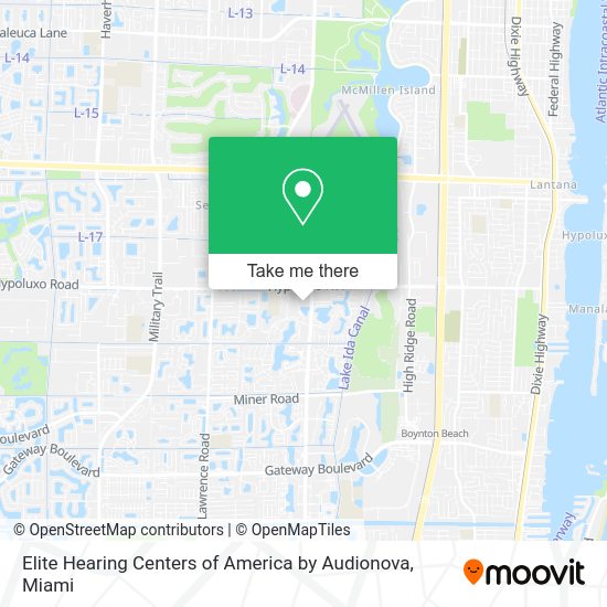 Elite Hearing Centers of America by Audionova map