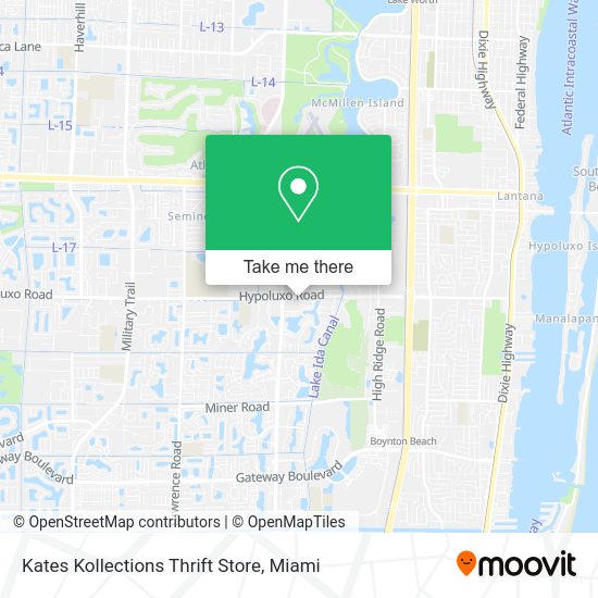 Kates Kollections Thrift Store map