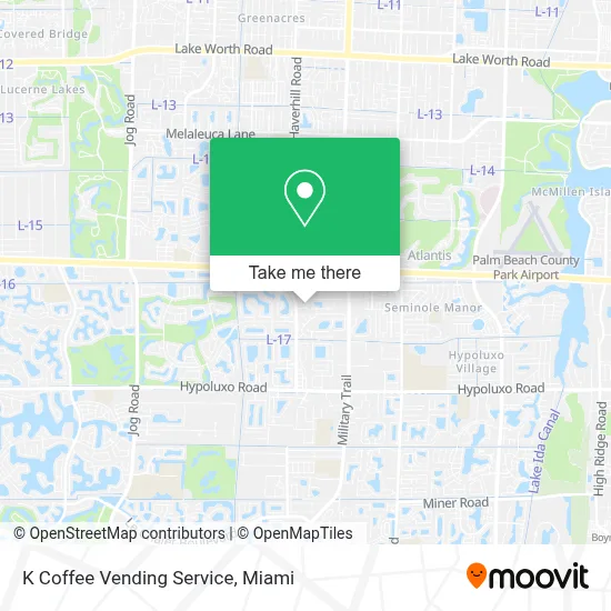 K Coffee Vending Service map
