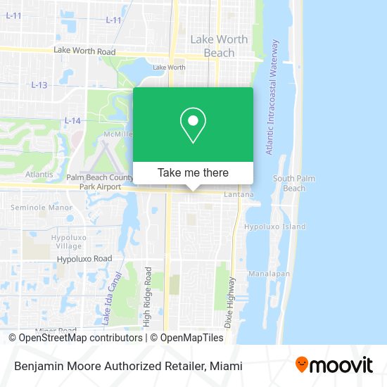 Mapa de Benjamin Moore Authorized Retailer