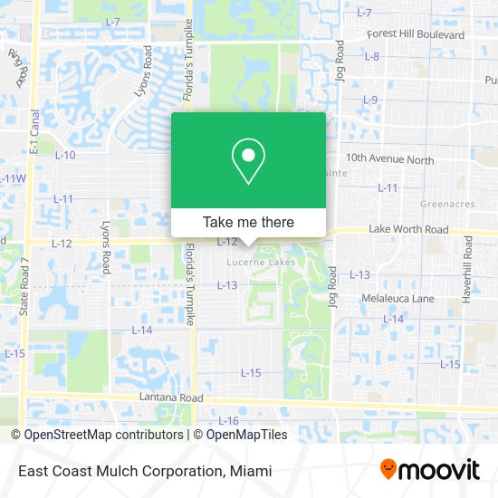 East Coast Mulch Corporation map
