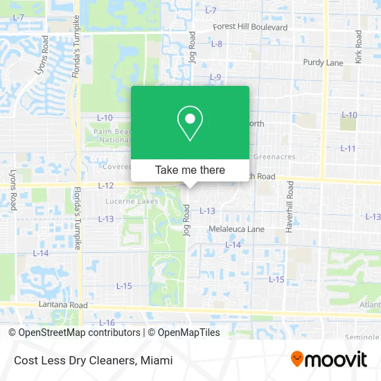 Cost Less Dry Cleaners map