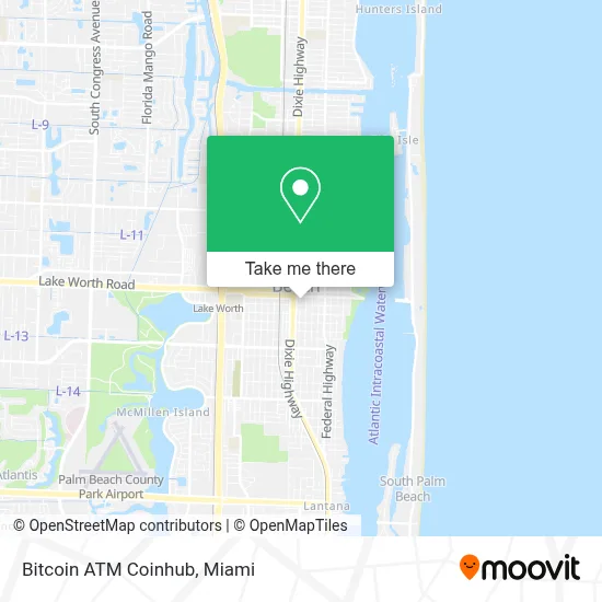 Bitcoin ATM Coinhub map