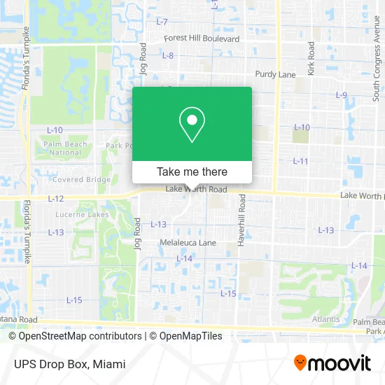 Mapa de UPS Drop Box