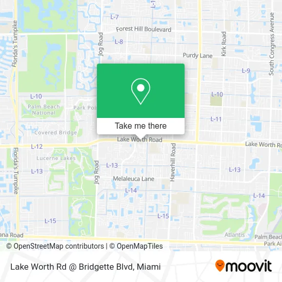 Mapa de Lake Worth Rd @ Bridgette Blvd
