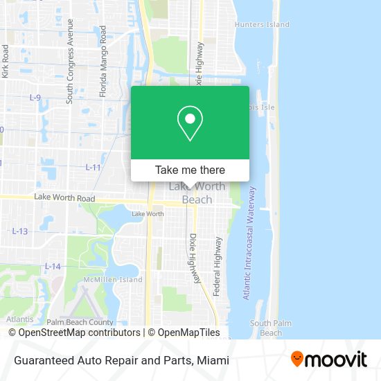 Mapa de Guaranteed Auto Repair and Parts
