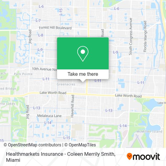 Mapa de Healthmarkets Insurance - Coleen Merrily Smith