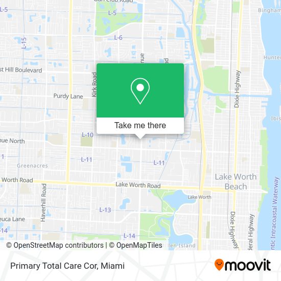 Primary Total Care Cor map