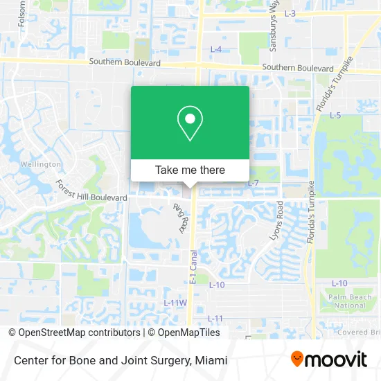 Center for Bone and Joint Surgery map