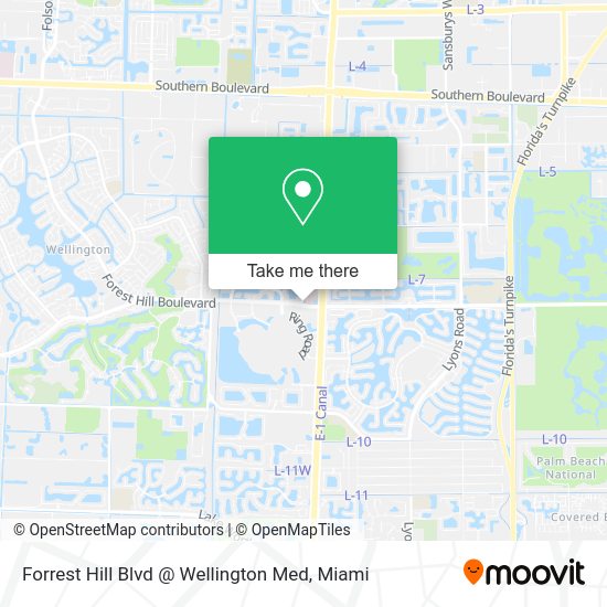 Forrest Hill Blvd @ Wellington Med map