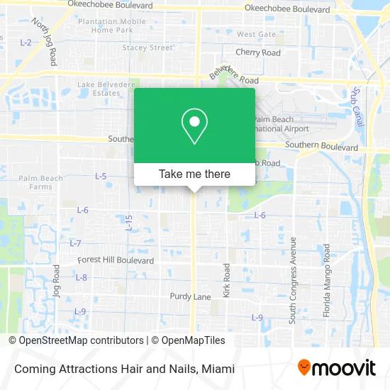Coming Attractions Hair and Nails map