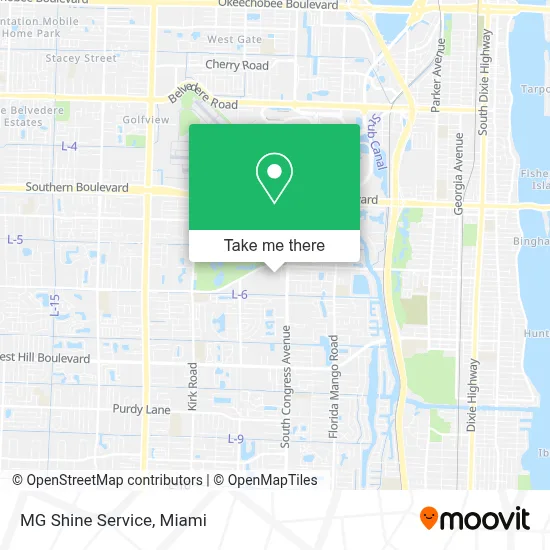 MG Shine Service map