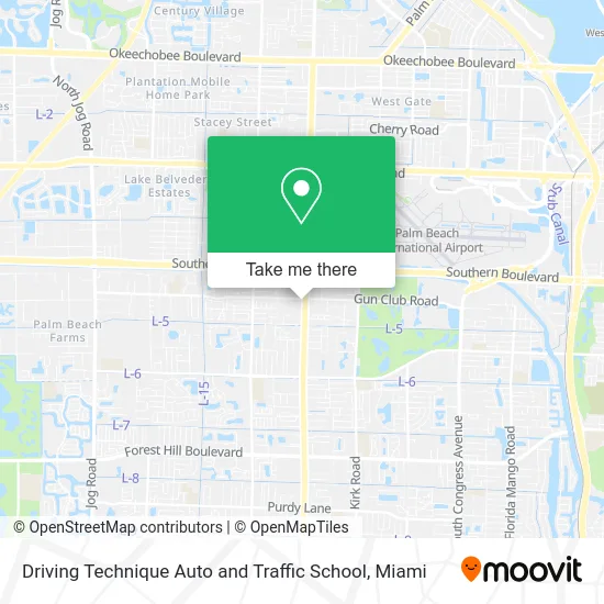 Driving Technique Auto and Traffic School map