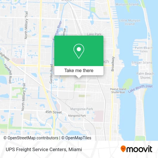 UPS Freight Service Centers map