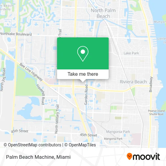 Mapa de Palm Beach Machine