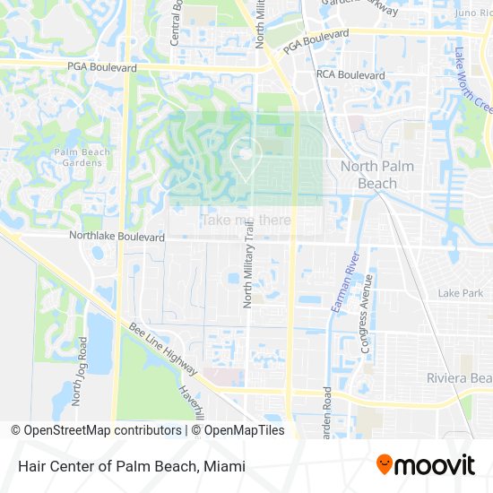 Mapa de Hair Center of Palm Beach