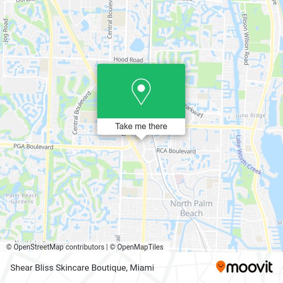 Mapa de Shear Bliss Skincare Boutique