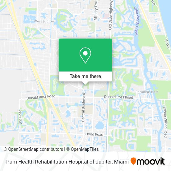Pam Health Rehabilitation Hospital of Jupiter map