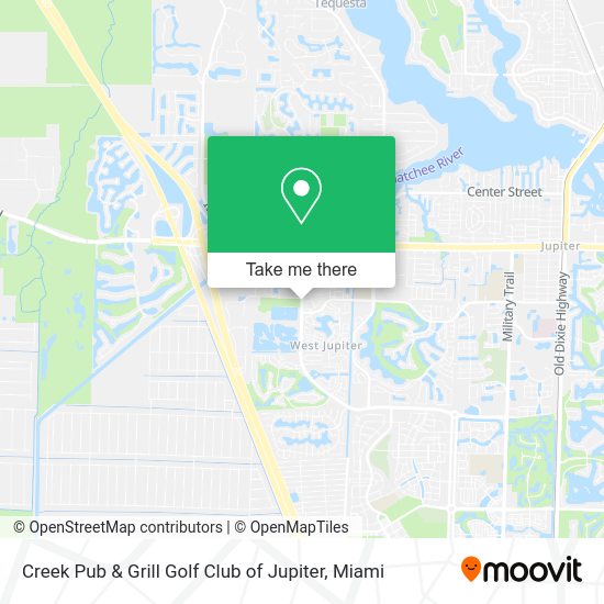 Creek Pub & Grill Golf Club of Jupiter map