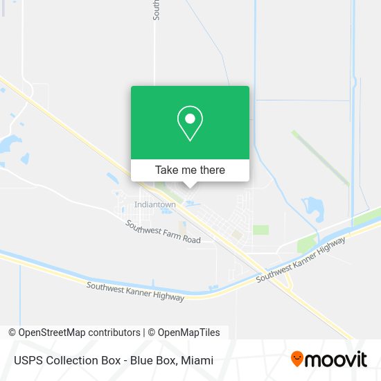Mapa de USPS Collection Box - Blue Box