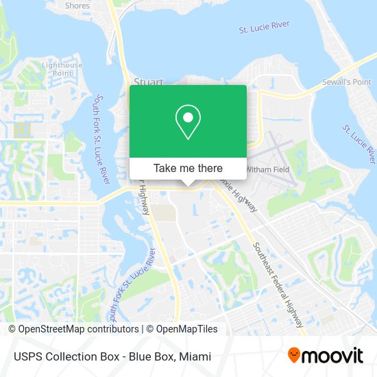 USPS Collection Box - Blue Box map