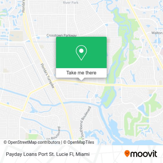 Payday Loans Port St. Lucie Fl map
