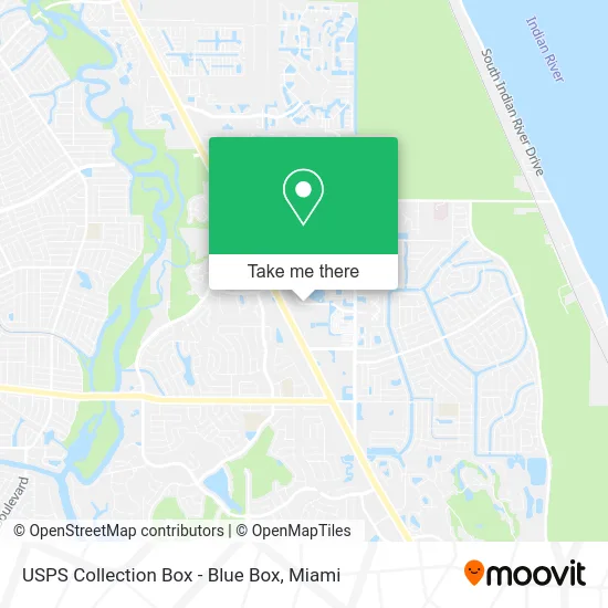 USPS Collection Box - Blue Box map