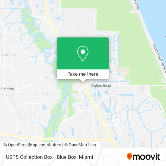 USPS Collection Box - Blue Box map