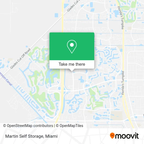 Martin Self Storage map