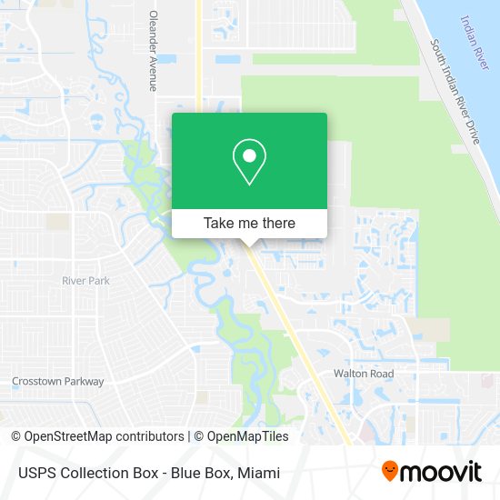 USPS Collection Box - Blue Box map