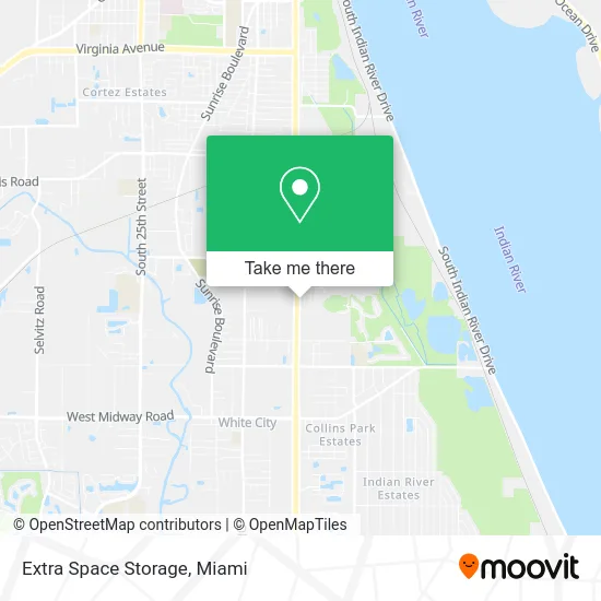 Extra Space Storage map