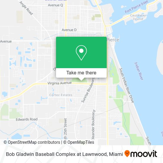 Bob Gladwin Baseball Complex at Lawnwood map