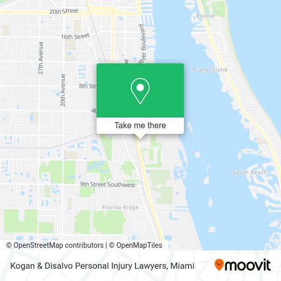 Kogan & Disalvo Personal Injury Lawyers map