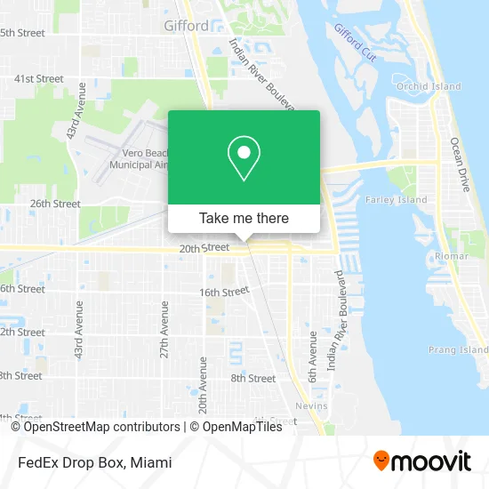 Mapa de FedEx Drop Box