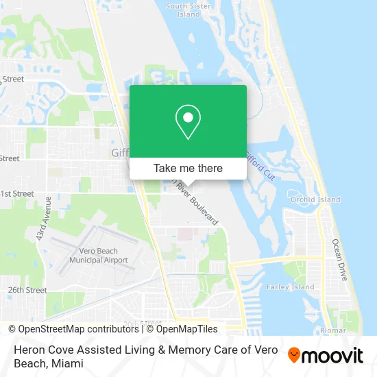 Heron Cove Assisted Living & Memory Care of Vero Beach map