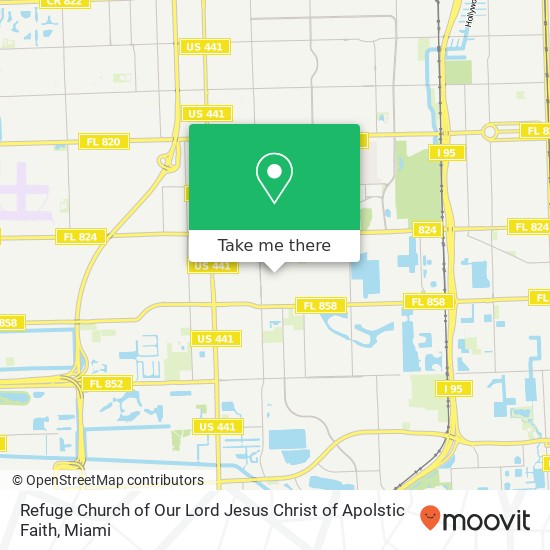 Mapa de Refuge Church of Our Lord Jesus Christ of Apolstic Faith