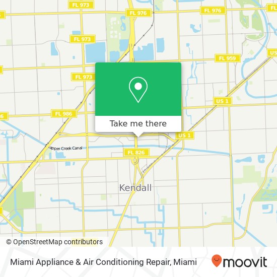 Mapa de Miami Appliance & Air Conditioning Repair