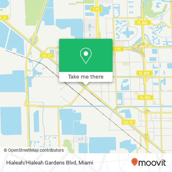 Mapa de Hialeah/Hialeah Gardens Blvd
