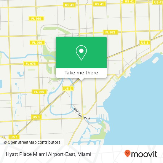 Mapa de Hyatt Place Miami Airport-East