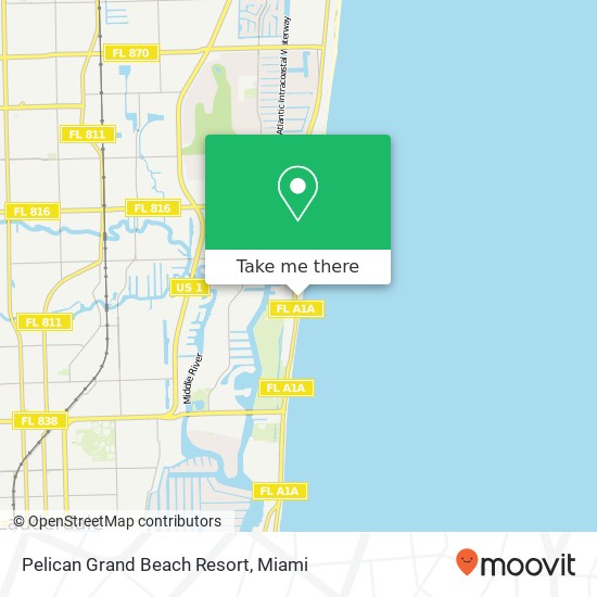 Mapa de Pelican Grand Beach Resort