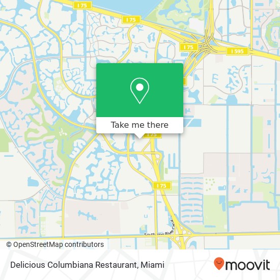 Mapa de Delicious Columbiana Restaurant