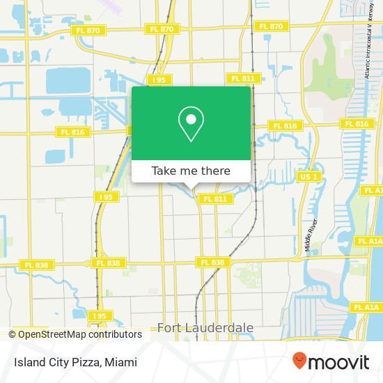 Island City Pizza map