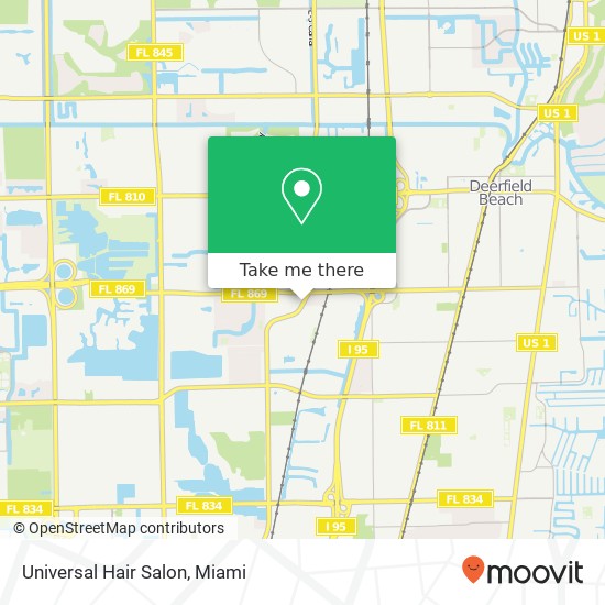 Mapa de Universal Hair Salon