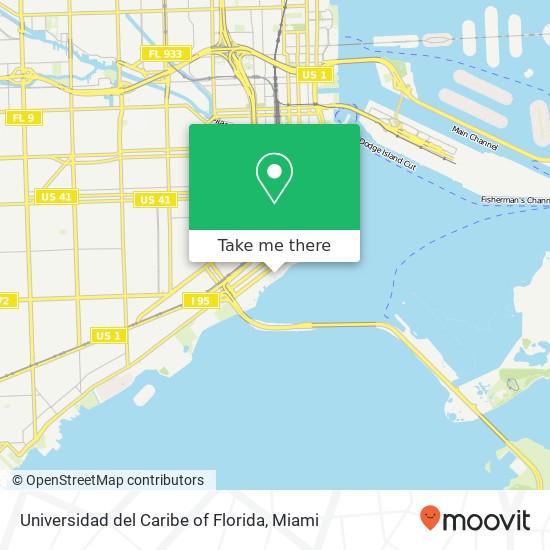 Universidad del Caribe of Florida map