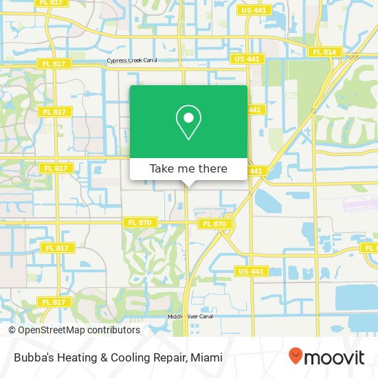 Bubba's Heating & Cooling Repair map