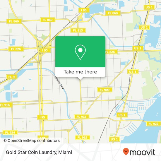 Mapa de Gold Star Coin Laundry