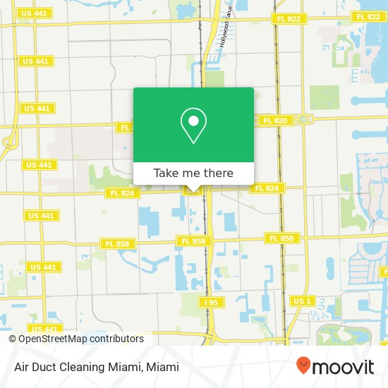 Mapa de Air Duct Cleaning Miami