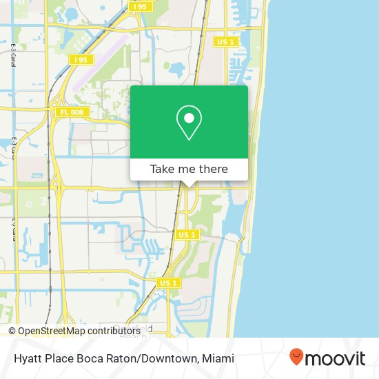 Hyatt Place Boca Raton / Downtown map