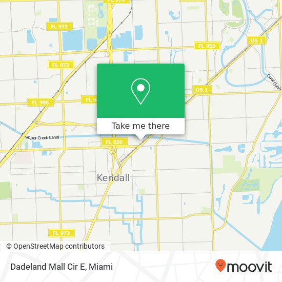 Mapa de Dadeland Mall Cir E