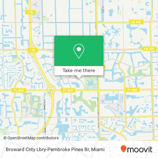 Broward Cnty Lbry-Pembroke Pines Br map